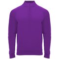 Sudadera cuello con media cremallera Morado S