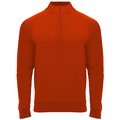 Sudadera cuello con media cremallera Rojo M