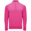 Sudadera cuello con media cremallera Rosa Fluor S