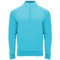 Sudadera cuello con media cremallera Turquesa Fluor M