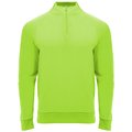 Sudadera cuello con media cremallera Verde Fluor 2XL
