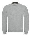 Sudadera cuello redondo lisa Heather Grey S
