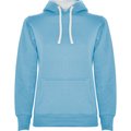 Sudadera Entallada Mujer con Capucha CELESTE/BLANCO L