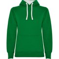 Sudadera Entallada Mujer con Capucha VERDE KELLY/BLANCO M