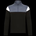 Sudadera infantil 1/4 cremallera Black / sporty grey 8/10 ans
