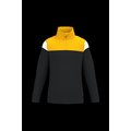 Sudadera infantil 1/4 cremallera Black / Sporty Yellow 12/14 Ans