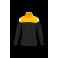 Sudadera infantil 1/4 cremallera Black / Sporty Yellow 4/6 Ans