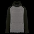 Sudadera infantil bicolor con capucha y bolsillos Grey Heather / Black 8/10 ans