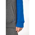 Sudadera infantil bicolor con capucha y bolsillos