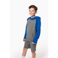 Sudadera infantil bicolor con capucha y bolsillos