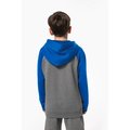 Sudadera infantil bicolor con capucha y bolsillos