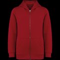 Sudadera infantil con capucha y cremallera Hibiscus Red 4/6 Ans