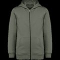 Sudadera infantil con capucha y cremallera Organic Khaki 12/14 Ans
