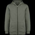Sudadera infantil con capucha y cremallera Organic Khaki 6/8 ans