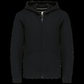 Sudadera infantil con cremallera y capucha Black 8/10 ans