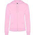 Sudadera de mujer con capucha forrada Rosa Claro L