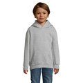 Sudadera Niño Capucha 280g Gris Jaspeado 12 Años