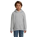 Sudadera Niño Capucha 280g Gris Jaspeado 4Xl