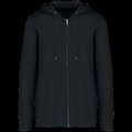 Sudadera organic con cremallera y capucha Washed black 3XL
