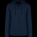 Sudadera organic con cremallera y capucha Washed Navy Blue L