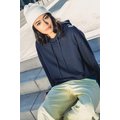 Sudadera orgánica con capucha bolsillo y hombros caídos