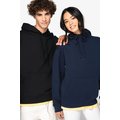 Sudadera orgánica con capucha bolsillo y hombros caídos