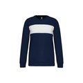 Sudadera poliéster niños bicolor tira contrastada Sporty Navy / White 12/14 Ans