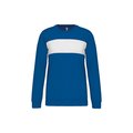 Sudadera poliéster niños bicolor tira contrastada Sporty Royal Blue / White 12/14 ans