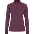 Sudadera técnica mujer con detalles reflectantes Rojo Ciruela S