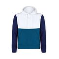 Sudadera Tricolor con Capucha Azul M
