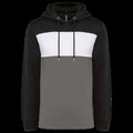 Sudadera tricolor unisex Black / White / Basalt Grey M