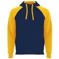 Sudadera unisex bicolor AZUL COBALTO/AMARILLO GOLDEN M