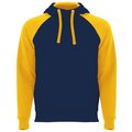 Sudadera unisex bicolor Azul Cobalto/Amarillo Golden Xl
