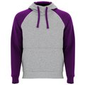 Sudadera unisex bicolor Gris Vigore/Purpura 11/12