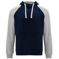 Sudadera unisex bicolor Marino/Gris Vigore 3/4