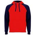 Sudadera unisex bicolor Rojo/Marino 2Xl