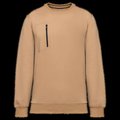 Sudadera unisex con bolsillo a zip Camel / Black XS