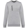 Sudadera unisex con bolsillo a zip Oxford Grey / Black M