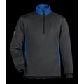 Sudadera unisex Cuello alto con Cremallera Anthracite / Blue XXL