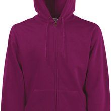 Sudadera básica con cremallera y capucha Burgundy S