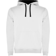 Sudadera con Capucha y Bolsillo Canguro Blanco/Marino Xs