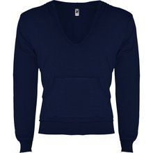 Sudadera con Capucha y Escote V Marino L