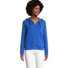 Sudadera con Cremallera y Capucha Mujer 280gr Azul Royal L