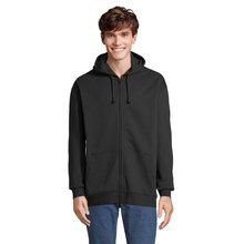 Sudadera con Cremallera y Capucha Negro/ Negro Opaco 3Xl
