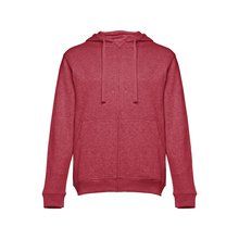 Sudadera Hombre con Capucha y Bolsillos Rojo matizado XXL