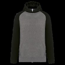 Sudadera infantil bicolor con capucha y bolsillos Grey Heather / Black 4/6 Ans