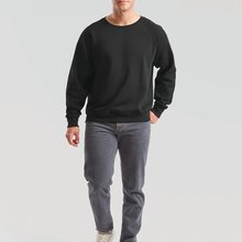 Sudadera manga raglán Black S