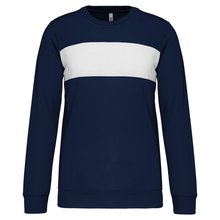 Sudadera poliéster niños bicolor tira contrastada Sporty Navy / White 6/8 Ans