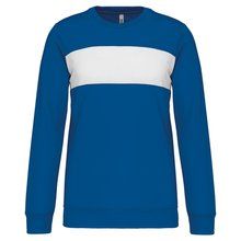 Sudadera poliéster niños bicolor tira contrastada Sporty Royal Blue / White 6/8 Ans