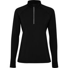 Sudadera técnica mujer con detalles reflectantes Negro S